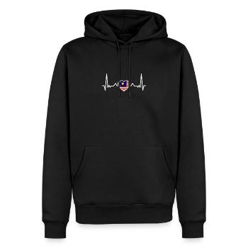 Malaysia Herzschlag Malaysische Flagge Malaysier - Männer Premium Bio Hoodie - Schwarz - Vorne - Nico (187cm)