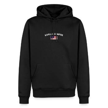 Kuala Lumpur Malaysia Vintage Malaysische Flagge - Männer Premium Bio Hoodie - Schwarz - Vorne - Nico (187cm)