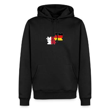 Malte Allemagne Drapeau Allemand Maltais - Sweat à capuche Premium bio Homme - noir - Devant - Nico (187cm)