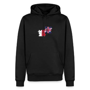 Malte Royaume-Uni Drapeau britannique Maltais - Sweat à capuche Premium bio Homme - noir - Devant - Nico (187cm)