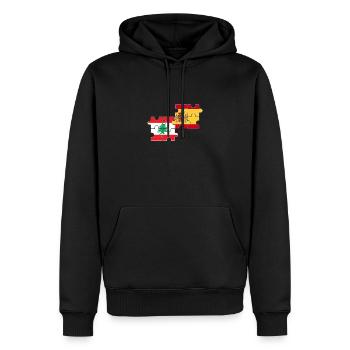 Libanon Spanien Flagge Spanisch Libanese - Männer Premium Bio Hoodie - Schwarz - Vorne - Nico (187cm)