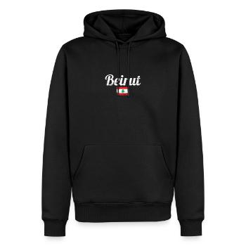 Beirut Libanon Vintage Libanesisch Flagge Libanese - Männer Premium Bio Hoodie - Schwarz - Vorne - Nico (187cm)