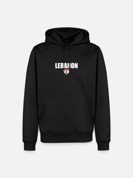 Liban Amour Drapeau Libanais Libanais - Sweat à capuche Premium bio Homme - noir