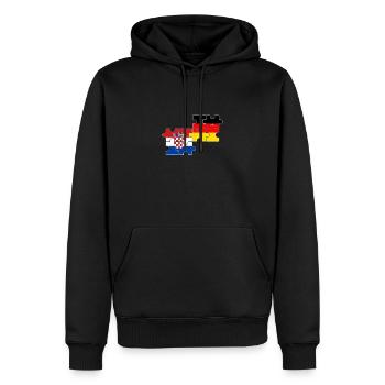 Kroatien Deutschland Flagge Deutsch Kroate - Männer Premium Bio Hoodie - Schwarz - Vorne - Nico (187cm)