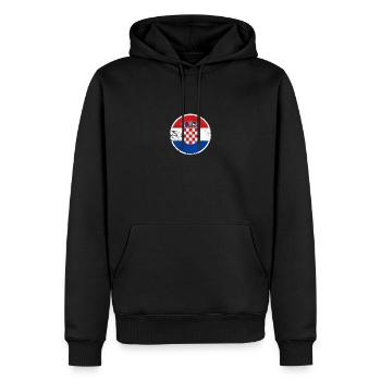 Croatie Vintage Croatie Croatie Drapeau Croatie - Sweat à capuche Premium bio Homme - noir - Devant - Nico (187cm)