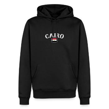 Cairo Ägypten Ägyptische Flagge Ägypter - Männer Premium Bio Hoodie - Schwarz - Vorne - Nico (187cm)