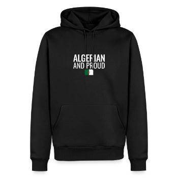 Algerian And Proud Algerien Algerische Flagge - Männer Premium Bio Hoodie - Schwarz - Vorne - Nico (187cm)