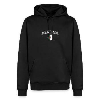 Algeria Karte Algerien Algerische Flagge Algerier - Männer Premium Bio Hoodie - Schwarz - Vorne - Nico (187cm)