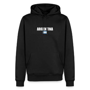 Argentine Argentine Drapeau argentin - Sweat à capuche Premium bio Homme - noir - Devant - Nico (187cm)