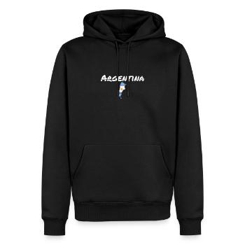 Argentina Vintage Karte Argentinien Flagge - Männer Premium Bio Hoodie - Schwarz - Vorne - Nico (187cm)