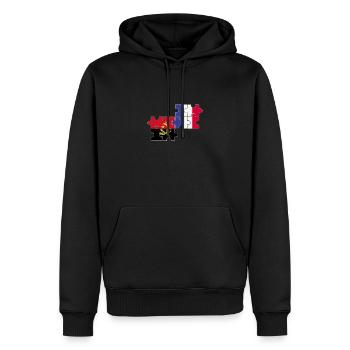 Drapeau de l’Angola France Angola - Sweat à capuche Premium bio Homme - noir - Devant - Nico (187cm)