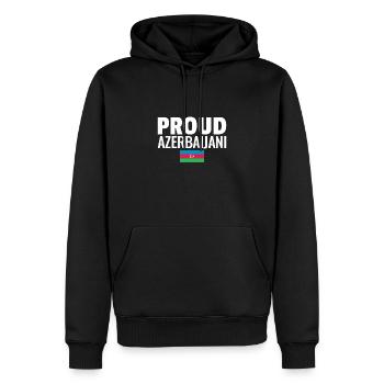 Fier drapeau azerbaïdjanais de l’Azerbaïdjan - Sweat à capuche Premium bio Homme - noir - Devant - Nico (187cm)