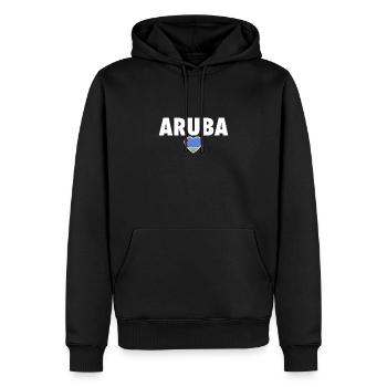 Aruba Aruba Drapeau Arubans - Sweat à capuche Premium bio Homme - noir - Devant - Nico (187cm)