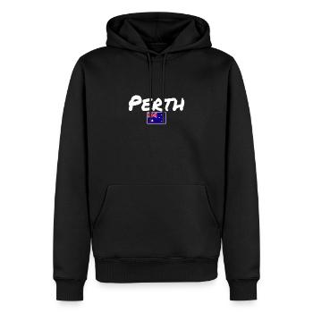 Perth Australia Australia Australian Flag - Men’s Premium Organic Hoodie - black - Front - Nico (187cm)