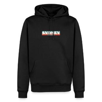 Sydney, Australie, Rétro, Australie, Australien - Sweat à capuche Premium bio Homme - noir - Devant - Nico (187cm)