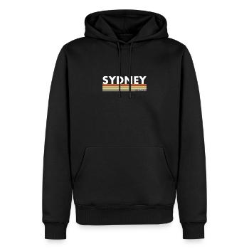 Sydney Australia Retro Australien Australische - Männer Premium Bio Hoodie - Schwarz - Vorne - Nico (187cm)
