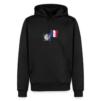 Belize Frankreich Flagge Belizer - Männer Premium Bio Hoodie - Schwarz - Vorne - Nico (187cm)