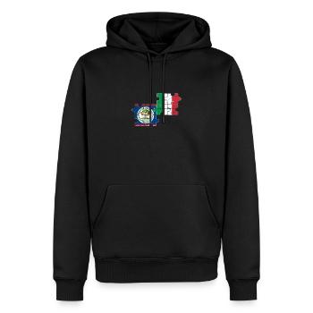 Belize Italien Vintage Flagge Belizer - Männer Premium Bio Hoodie - Schwarz - Vorne - Nico (187cm)