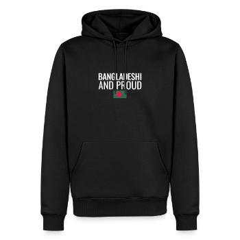 Drapeau bangladais et fier du Bangladesh - Sweat à capuche Premium bio Homme - noir - Devant - Nico (187cm)