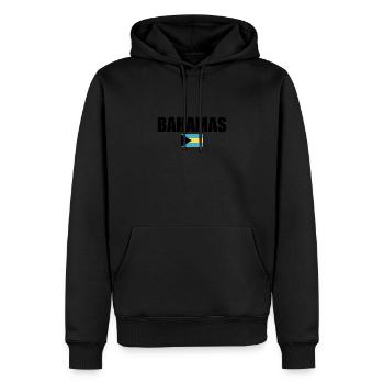 Bahamas Drapeau des Bahamas Bahama - Sweat à capuche Premium bio Homme - noir - Devant - Nico (187cm)