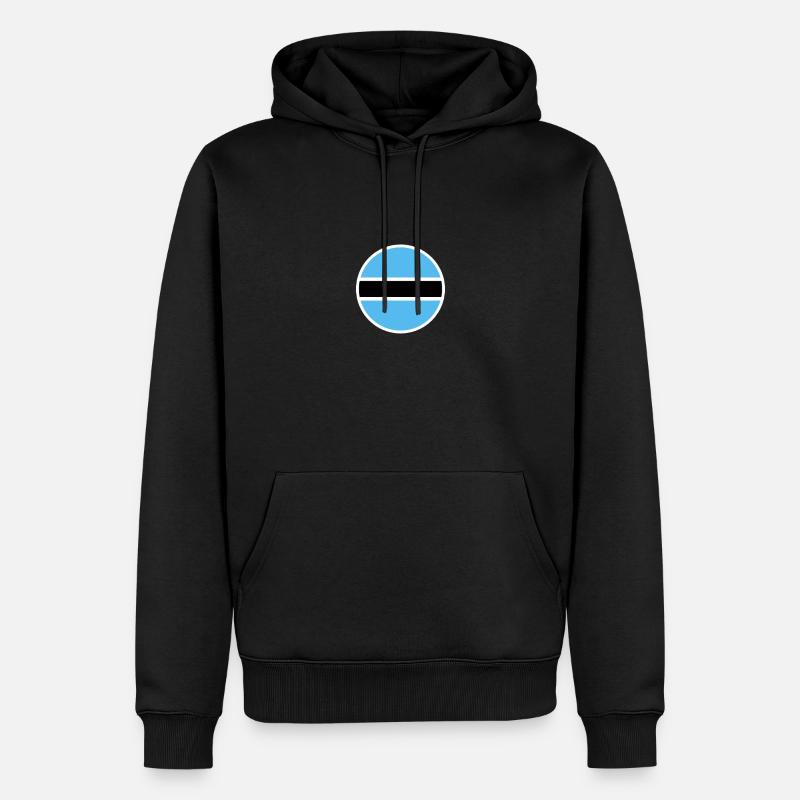 Botswana Botswana drapeau botswanais - Sweat à capuche Premium bio Homme - noir