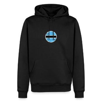 Botswana Vintage Botswana Flag Botswana - Men’s Premium Organic Hoodie - black - Front - Nico (187cm)