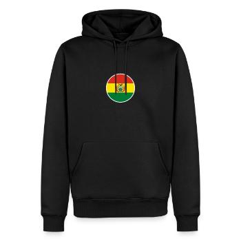 Bolivie Drapeau bolivien Boliviens - Sweat à capuche Premium bio Homme - noir - Devant - Nico (187cm)