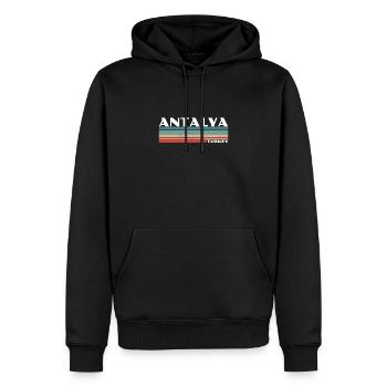 Antalya Turquie Rétro Turquie Turc Turc - Sweat à capuche Premium bio Homme - noir - Devant - Nico (187cm)