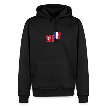 Turkey France Flag French Turk - Men’s Premium Organic Hoodie - black - Front - Nico (187cm)