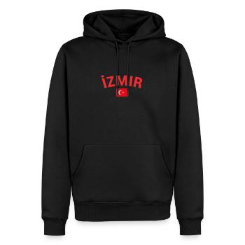 Izmir Turquie Turquie Pavillon turc Turquie - Sweat à capuche Premium bio Homme - noir - Devant - Nico (187cm)