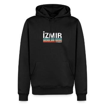 Izmir Turkey Vintage Turkish Turkish - Men’s Premium Organic Hoodie - black - Front - Nico (187cm)