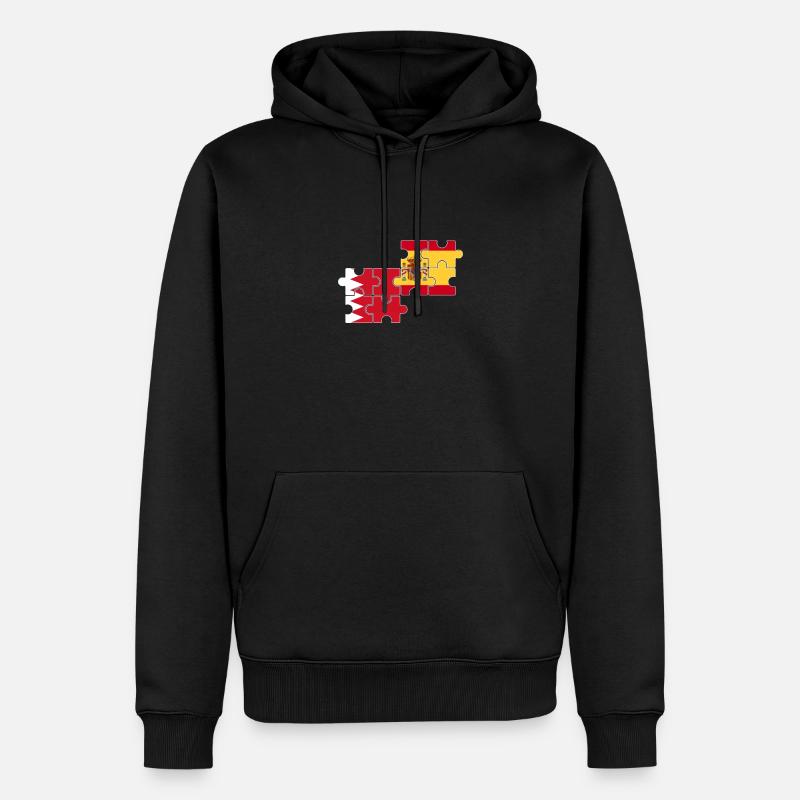 Bahreïn Espagne Drapeau de Bahreïn - Sweat à capuche Premium bio Homme - noir