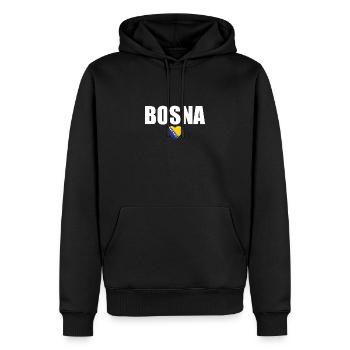 Bosna Bosnien Bosnische Flagge Bosnier - Männer Premium Bio Hoodie - Schwarz - Vorne - Nico (187cm)