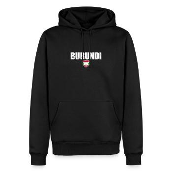 Burundi Vintage Drapeau Burundais - Sweat à capuche Premium bio Homme - noir - Devant - Nico (187cm)