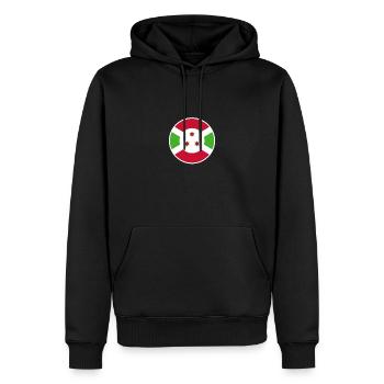 Burundi Drapeau burundais - Sweat à capuche Premium bio Homme - noir - Devant - Nico (187cm)