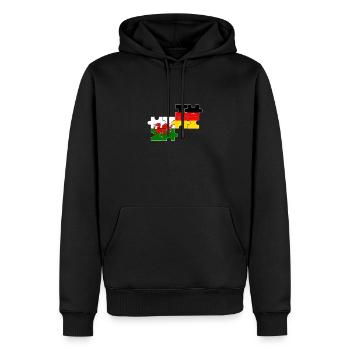 Wales Deutschland Flagge Deutsch Waliser - Männer Premium Bio Hoodie - Schwarz - Vorne - Nico (187cm)
