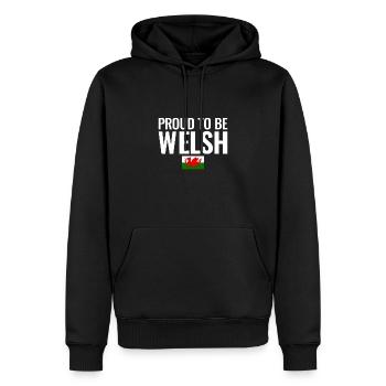 Proud To Be Welsh Wales Walisische Flagge Waliser - Männer Premium Bio Hoodie - Schwarz - Vorne - Nico (187cm)