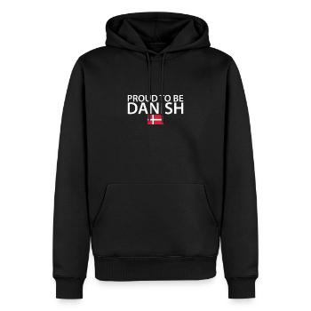 Proud To Be Danish Denmark Danish Flag Dane - Men’s Premium Organic Hoodie - black - Front - Nico (187cm)