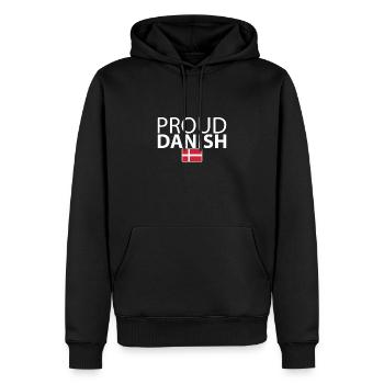 Proud Danish Denmark Danish Flag Dane - Men’s Premium Organic Hoodie - black - Front - Nico (187cm)