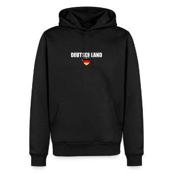 Deutschland Deutsche Flagge Deutscher - Männer Premium Bio Hoodie - Schwarz - Vorne - Nico (187cm)