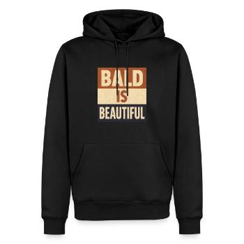 Männer Glatze Geschenkidee Bald Is Beautiful - Männer Premium Bio Hoodie - Schwarz - Vorne - Nico (187cm)