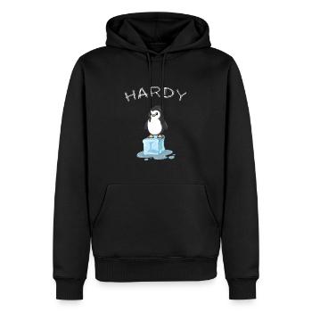 Anbaden Ice Pool Winter Swimmers « hardy » Penguin - Sweat à capuche Premium bio Homme - noir - Devant - Nico (187cm)