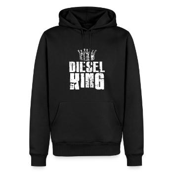 King Design pour les conducteurs diesel - Sweat à capuche Premium bio Homme - noir - Devant - Nico (187cm)