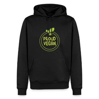 Symbol for proud vegans - Men’s Premium Organic Hoodie - black - Front - Nico (187cm)