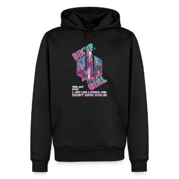 Biker Girl, Rider Girl, Racer girl definition Art - Men’s Premium Organic Hoodie - black - Front - Nico (187cm)
