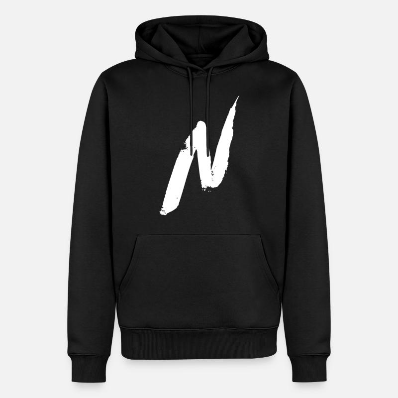Trendy Cool Stylish N Lettre - Sweat à capuche Premium bio Homme - noir