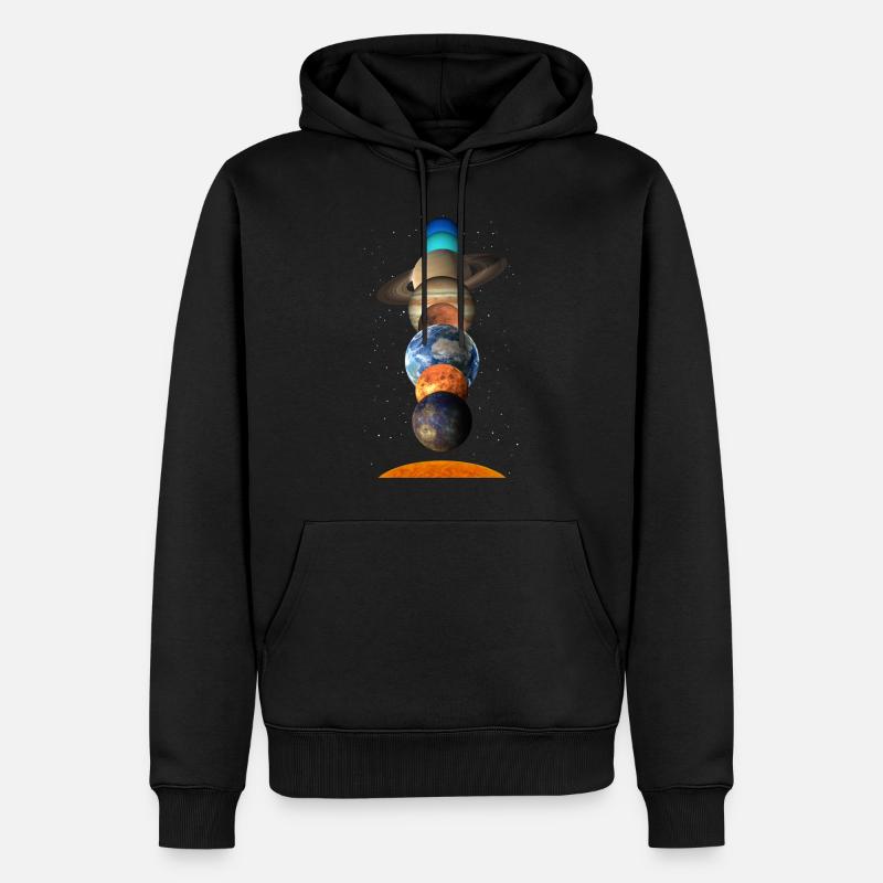 Système solaire - Sweat à capuche Premium bio Homme - noir