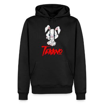 TEKKNO HARDTEKK TEKK TEKKE Süßer hase - Männer Premium Bio Hoodie - Schwarz - Vorne - Nico (187cm)