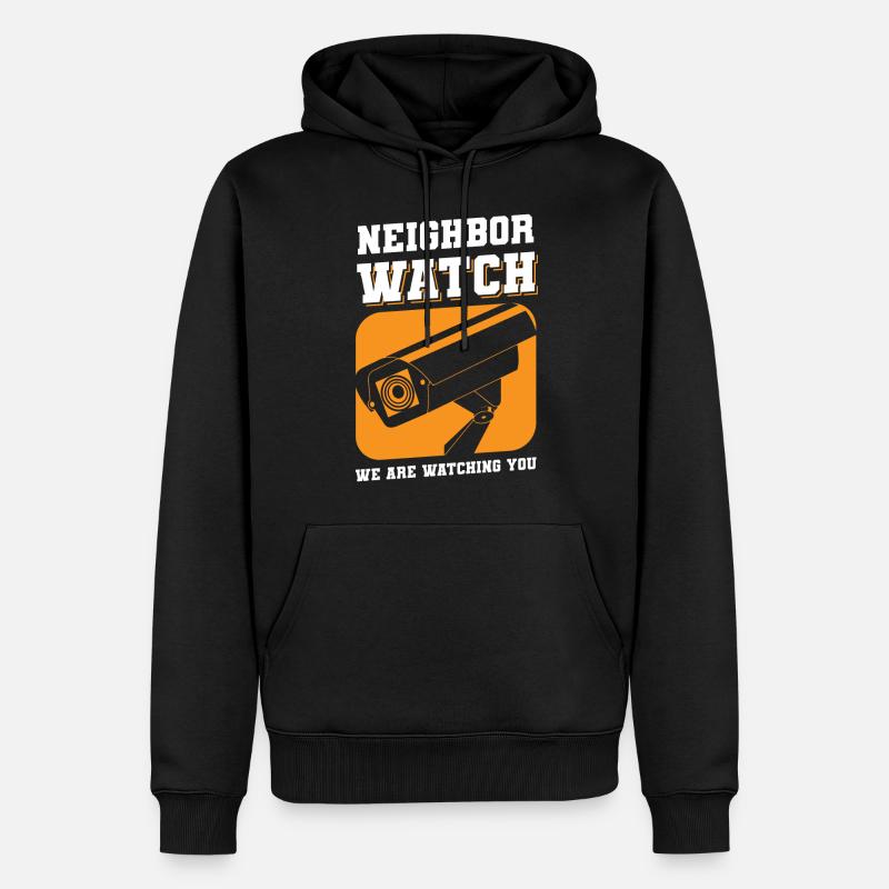 Nachbar Freundschaft Bier Feier - Männer Premium Bio Hoodie - Schwarz