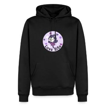 Kawaii Pastel Vampire. Love Bite. Halloween. - Men’s Premium Organic Hoodie - black - Front - Nico (187cm)